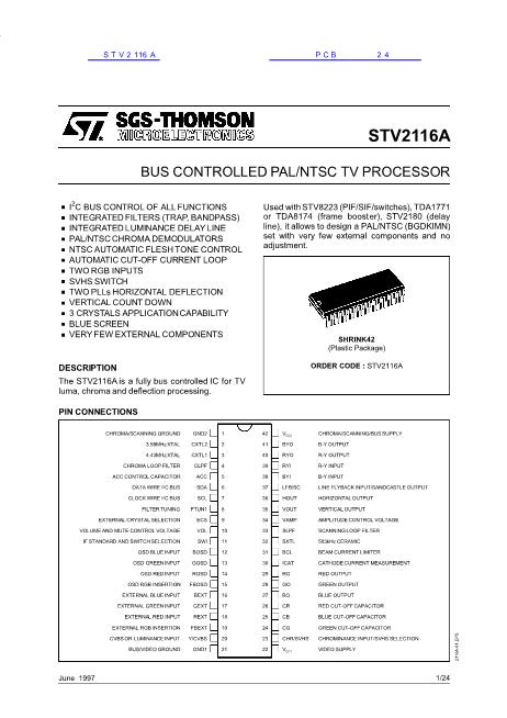 STV2116A数据手册封面