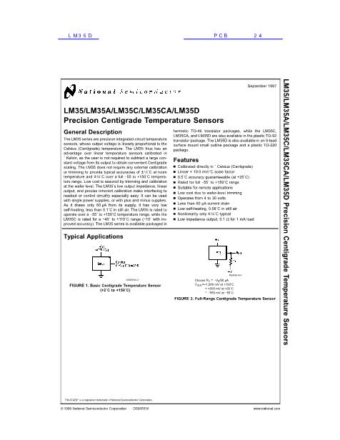 LM35A数据手册封面