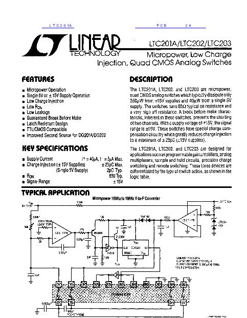 LTC201A数据手册封面