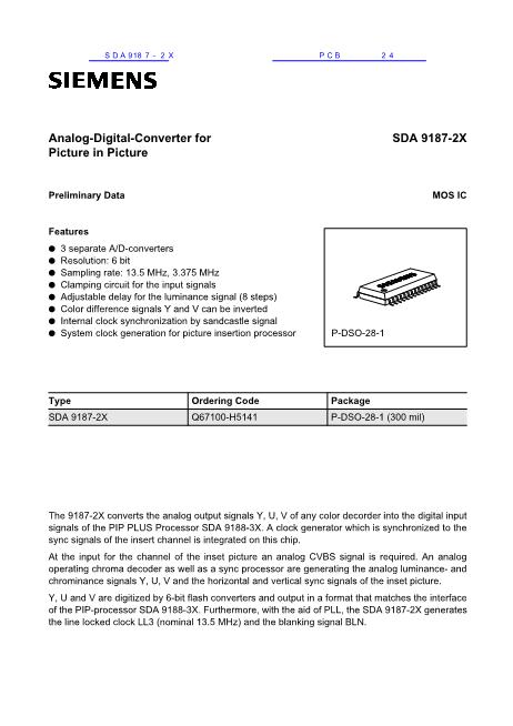 SDA9187-2X数据手册封面