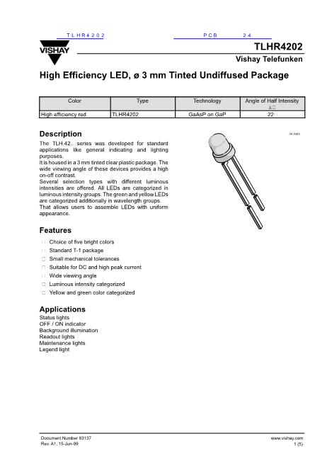 TLHR4202數(shù)據(jù)手冊(cè)封面