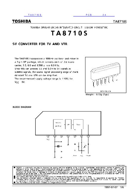 TA8710S数据手册封面