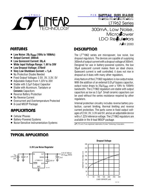 LT1962数据手册封面