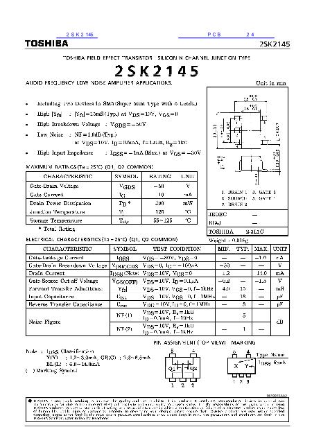 2SK2145数据手册封面