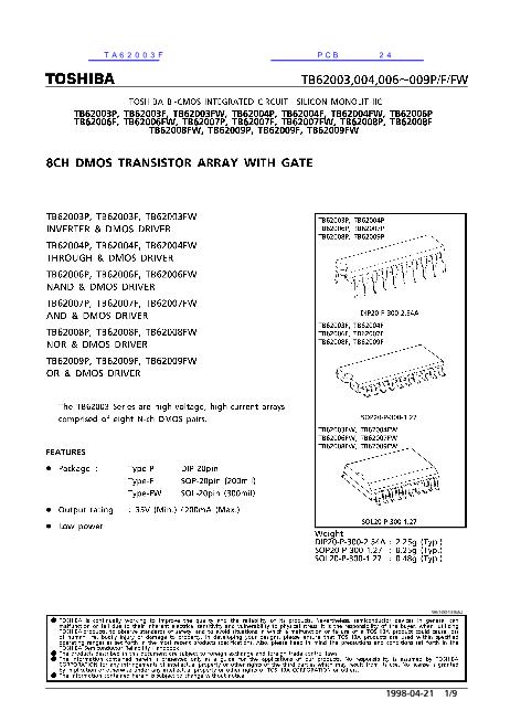 TA62003F數(shù)據(jù)手冊封面