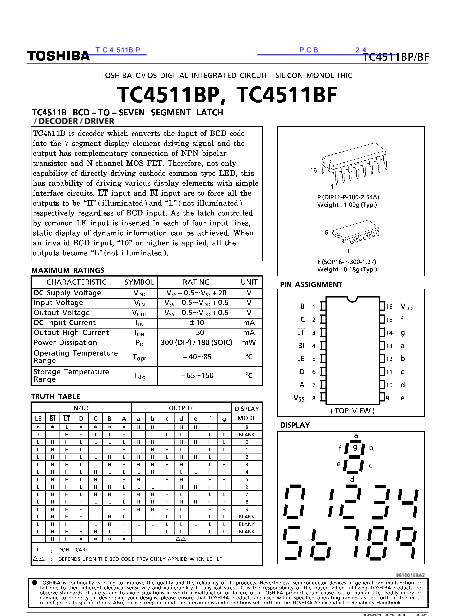 TC4511BF数据手册封面