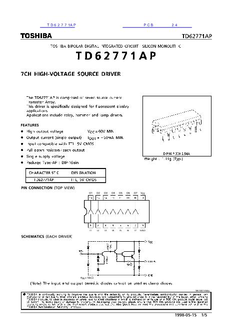 TD62771AP数据手册封面