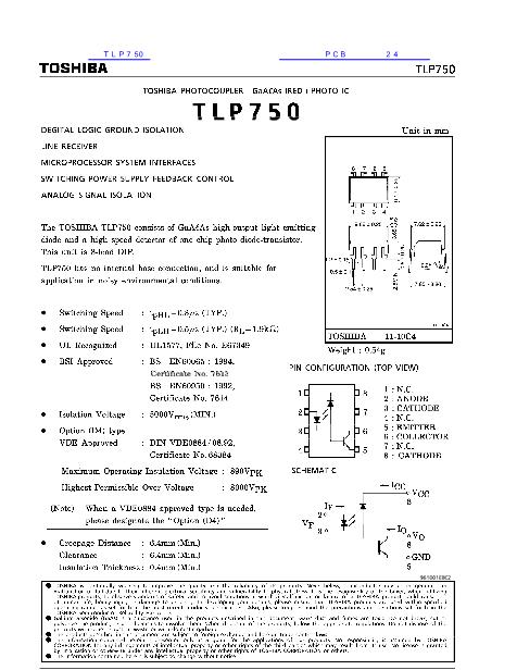 TLP750数据手册封面