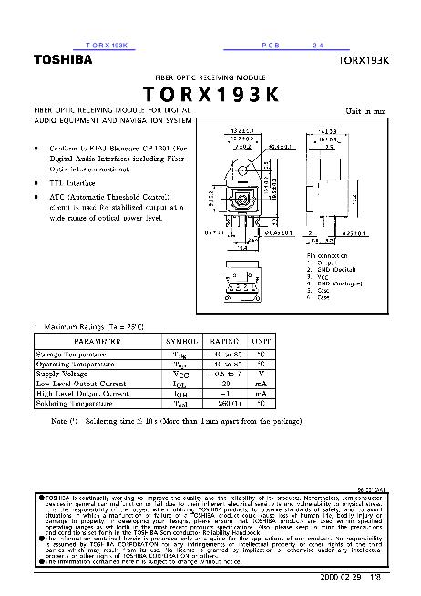 TORX193K数据手册封面
