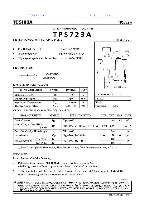TPS723A数据手册封面