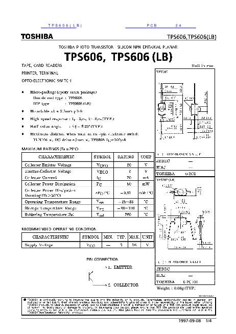TPS606数据手册封面