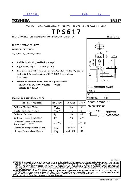 TPS617数据手册封面