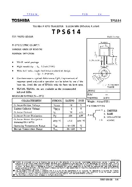 TPS614数据手册封面