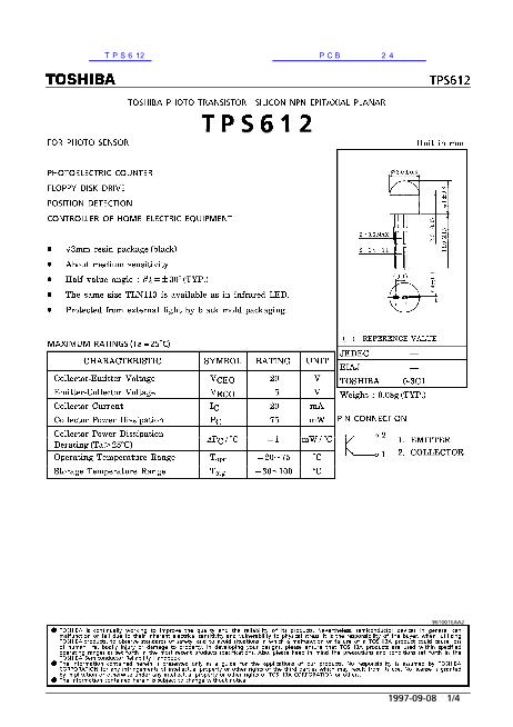 TPS612数据手册封面