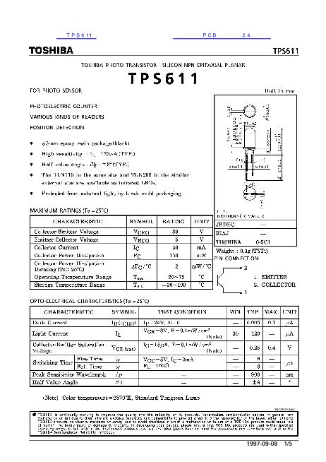 TPS611数据手册封面