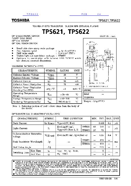 TPS621数据手册封面