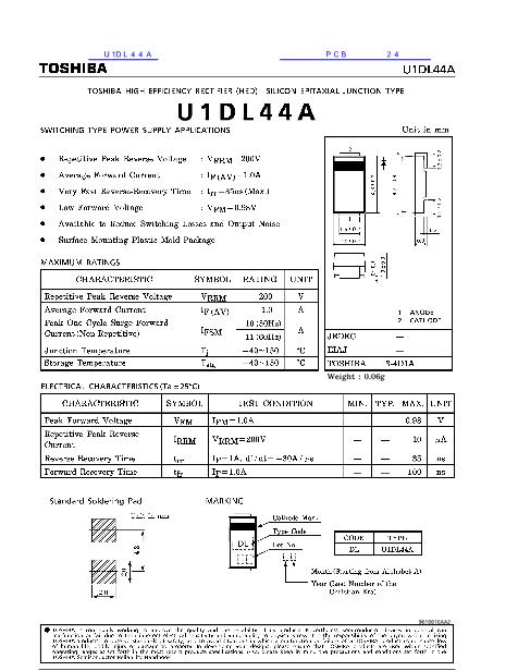 U1DL44A数据手册封面