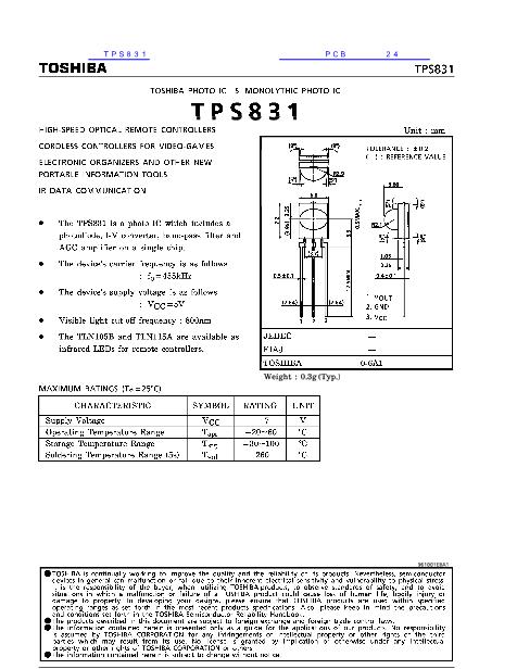 TPS831數(shù)據(jù)手冊封面