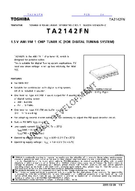 TA2142FN数据手册封面