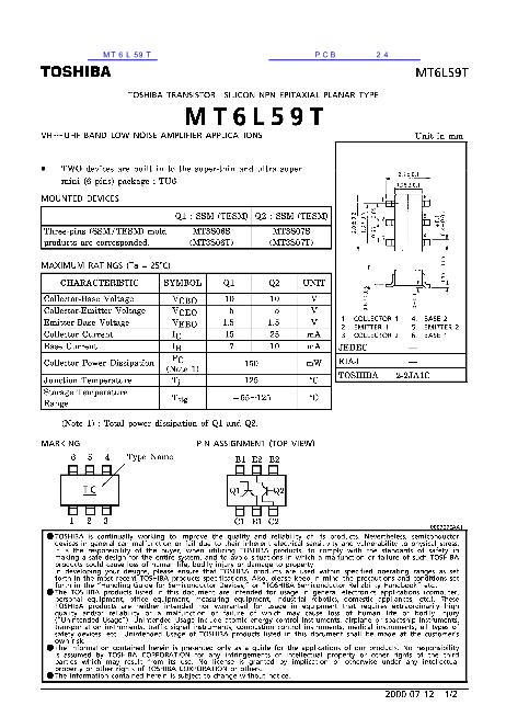 MT6L59T数据手册封面