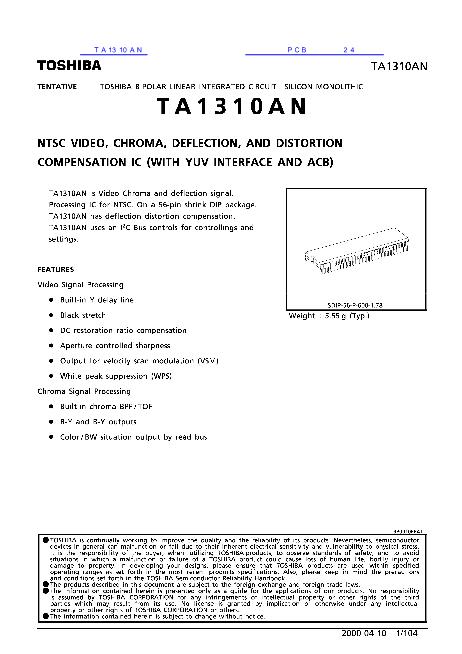 TA1310AN數(shù)據(jù)手冊封面