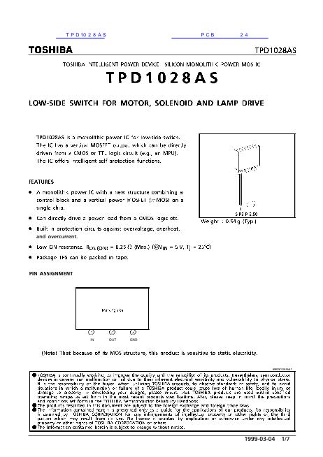 TPD1028AS数据手册封面
