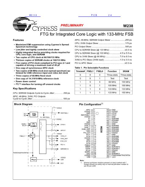 W238數(shù)據(jù)手冊(cè)封面