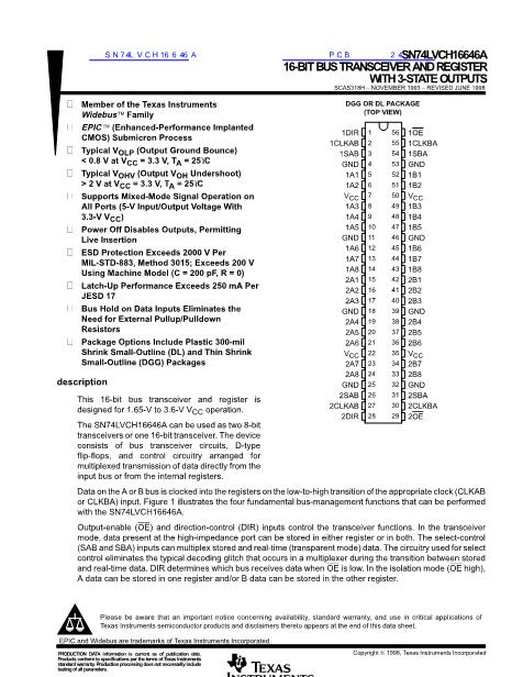 SN74LVCH16646A數(shù)據(jù)手冊封面