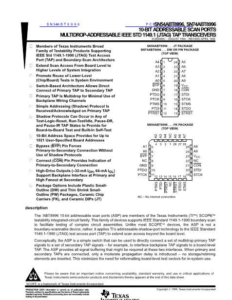 SN54ABT8996數(shù)據(jù)手冊封面