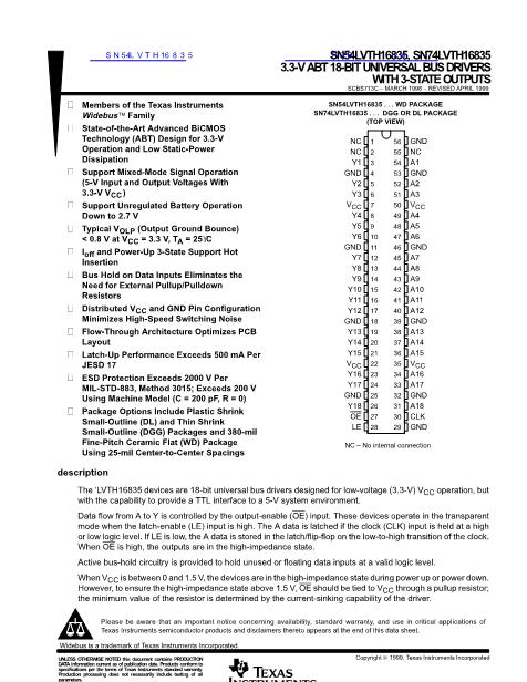 SN54LVTH16835數(shù)據(jù)手冊封面