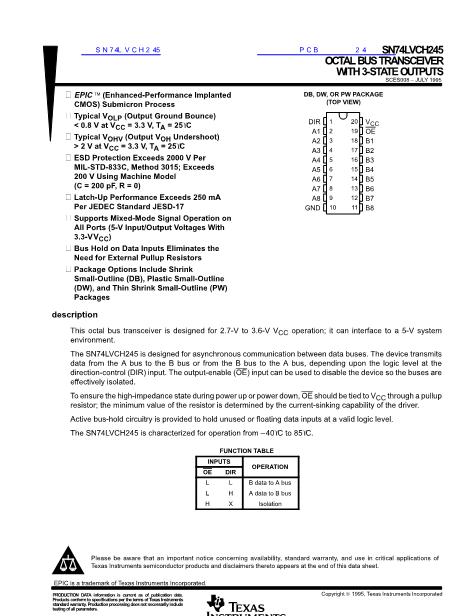 SN74LVCH245數(shù)據(jù)手冊(cè)封面