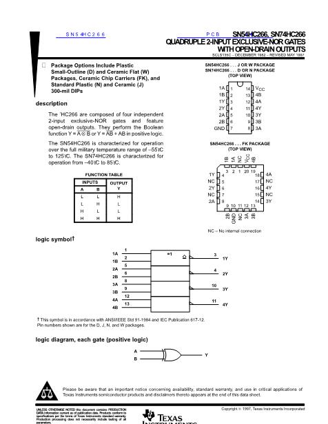 SN54HC266數(shù)據(jù)手冊(cè)封面