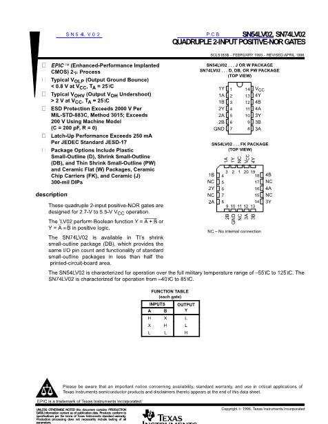 SN54LV02數(shù)據(jù)手冊(cè)封面