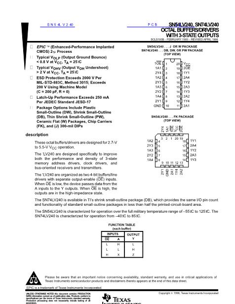 SN54LV240數(shù)據(jù)手冊(cè)封面