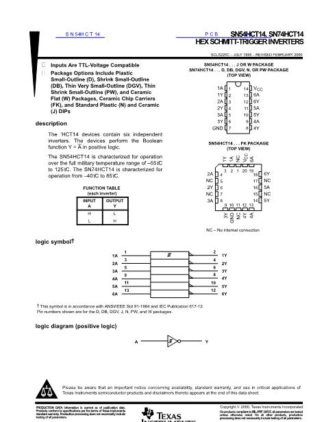 SN54HCT14數(shù)據(jù)手冊(cè)封面