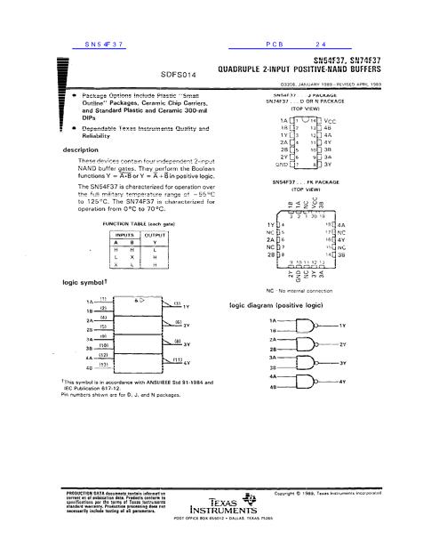 SN54F37數(shù)據(jù)手冊(cè)封面