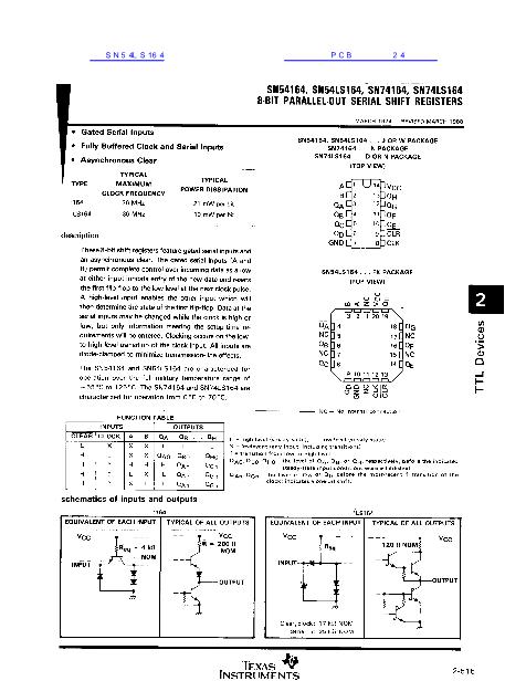 SN54LS164數(shù)據(jù)手冊封面