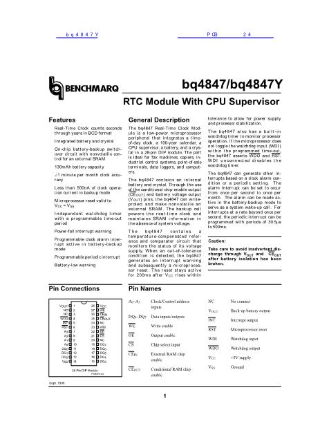 bq4847Y數(shù)據(jù)手冊封面