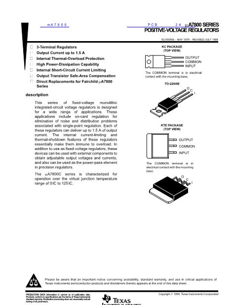 mA7800數(shù)據(jù)手冊封面