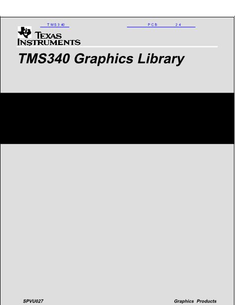 TMS340数据手册封面