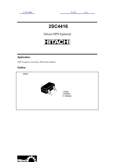 2SC4416数据手册封面