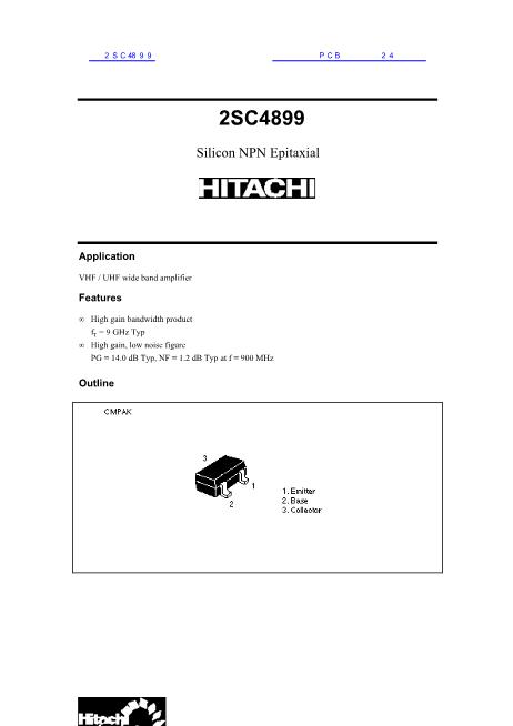 2SC4899数据手册封面