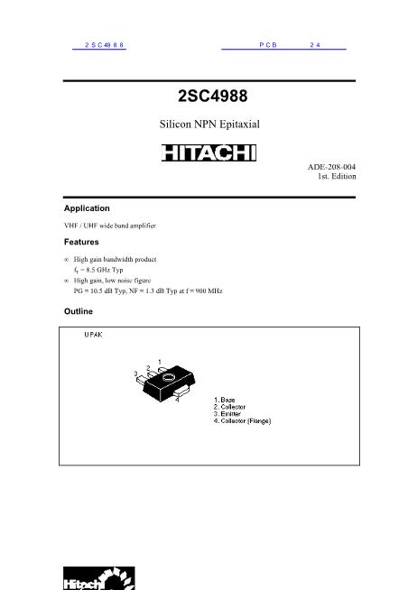 2SC4988数据手册封面