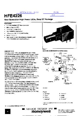 HFE4226-022數(shù)據(jù)手冊封面