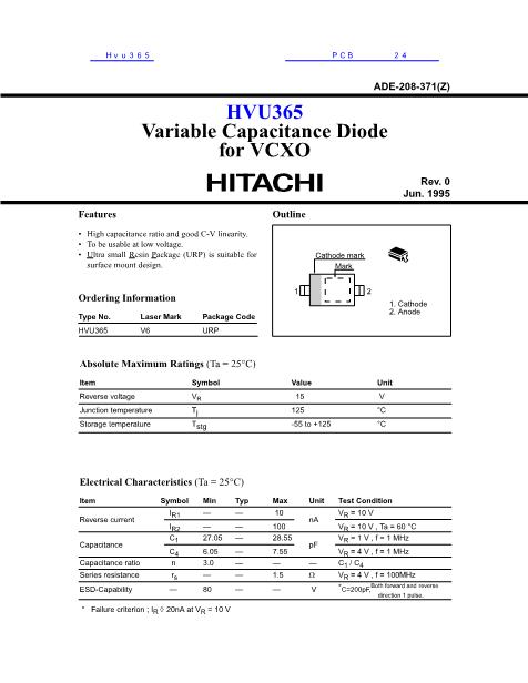 Hvu365數(shù)據(jù)手冊(cè)封面