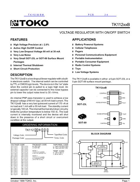 TK11250BM数据手册封面