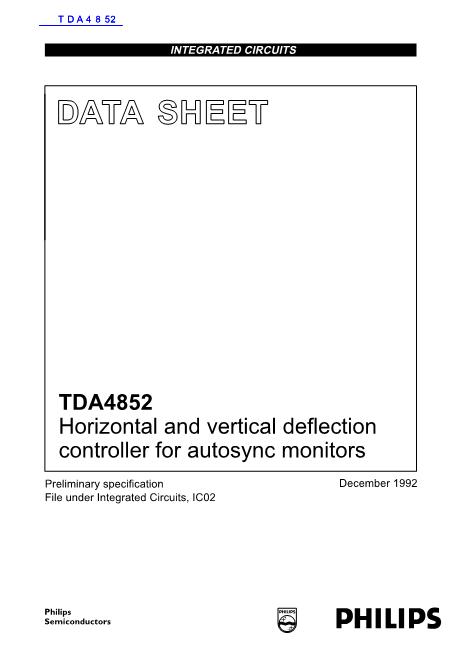TDA4852数据手册封面