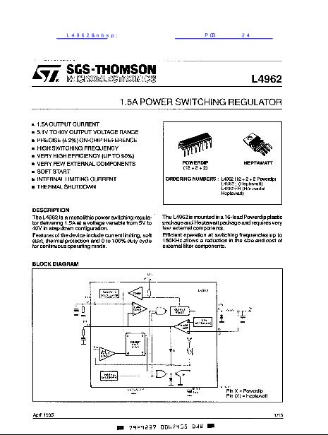 L4962 數(shù)據(jù)手冊(cè)封面
