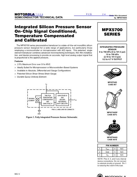 MPX5700A數(shù)據(jù)手冊封面