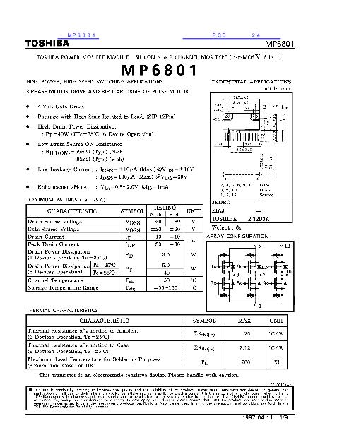 MP6801数据手册封面